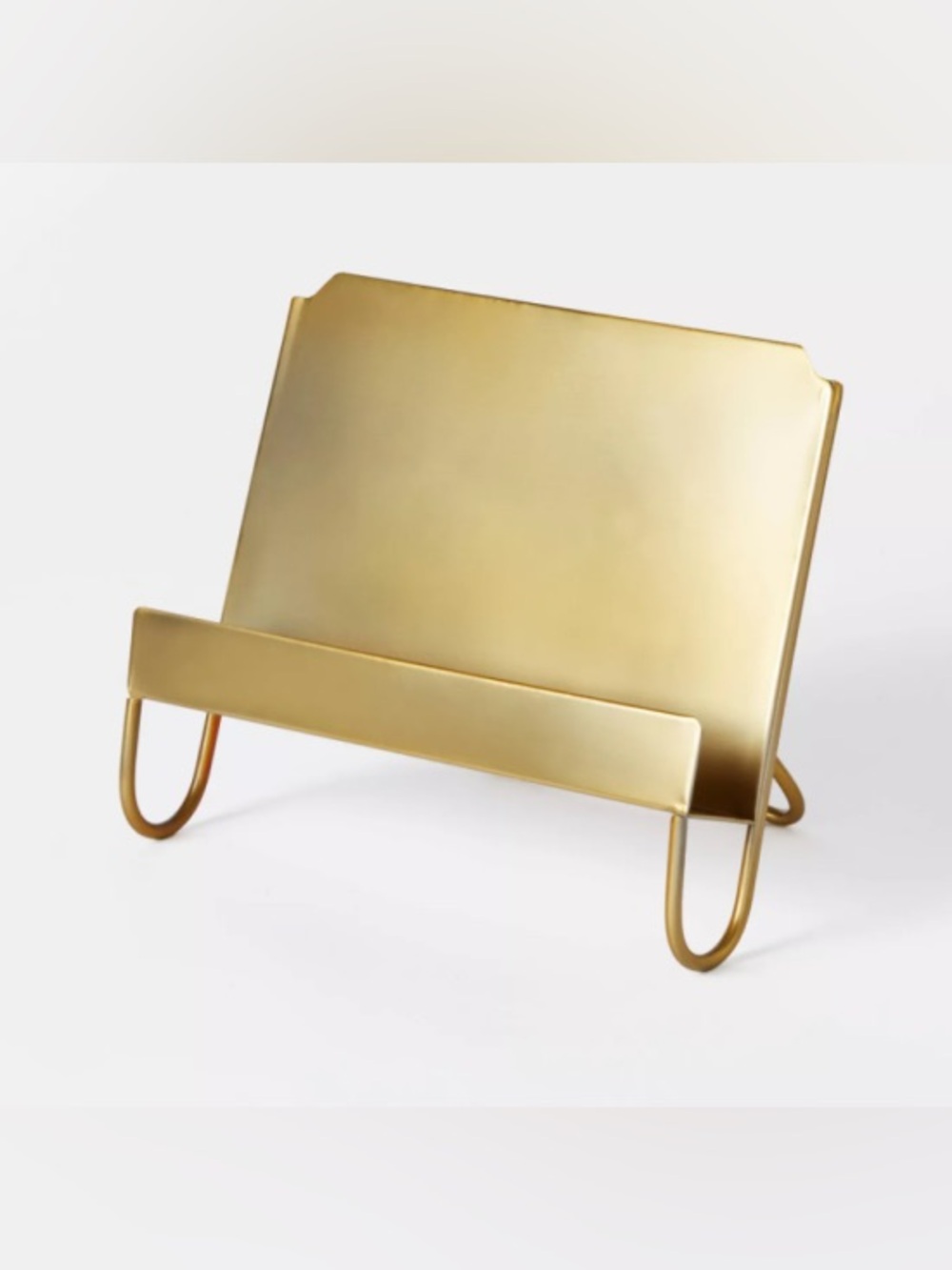 THRESHOLD STUDIO MCGEE STAINLESS STEAL COOKBOOK STAND IN GOLD